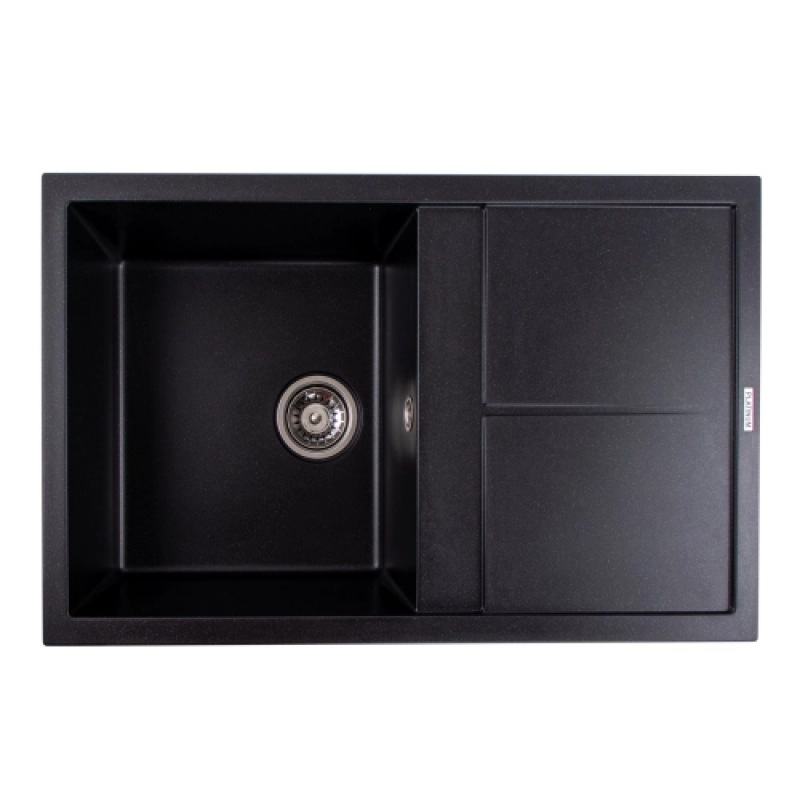 Кухонные мойки ELEFANT PREMIUM с искусственного камня SELENA 7850 черный металлик